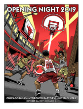 Load image into Gallery viewer, &quot;Officially Licensed Chicago Bulls &#39;19 - &#39;20 Opening Day&quot; by Tim Doyle
