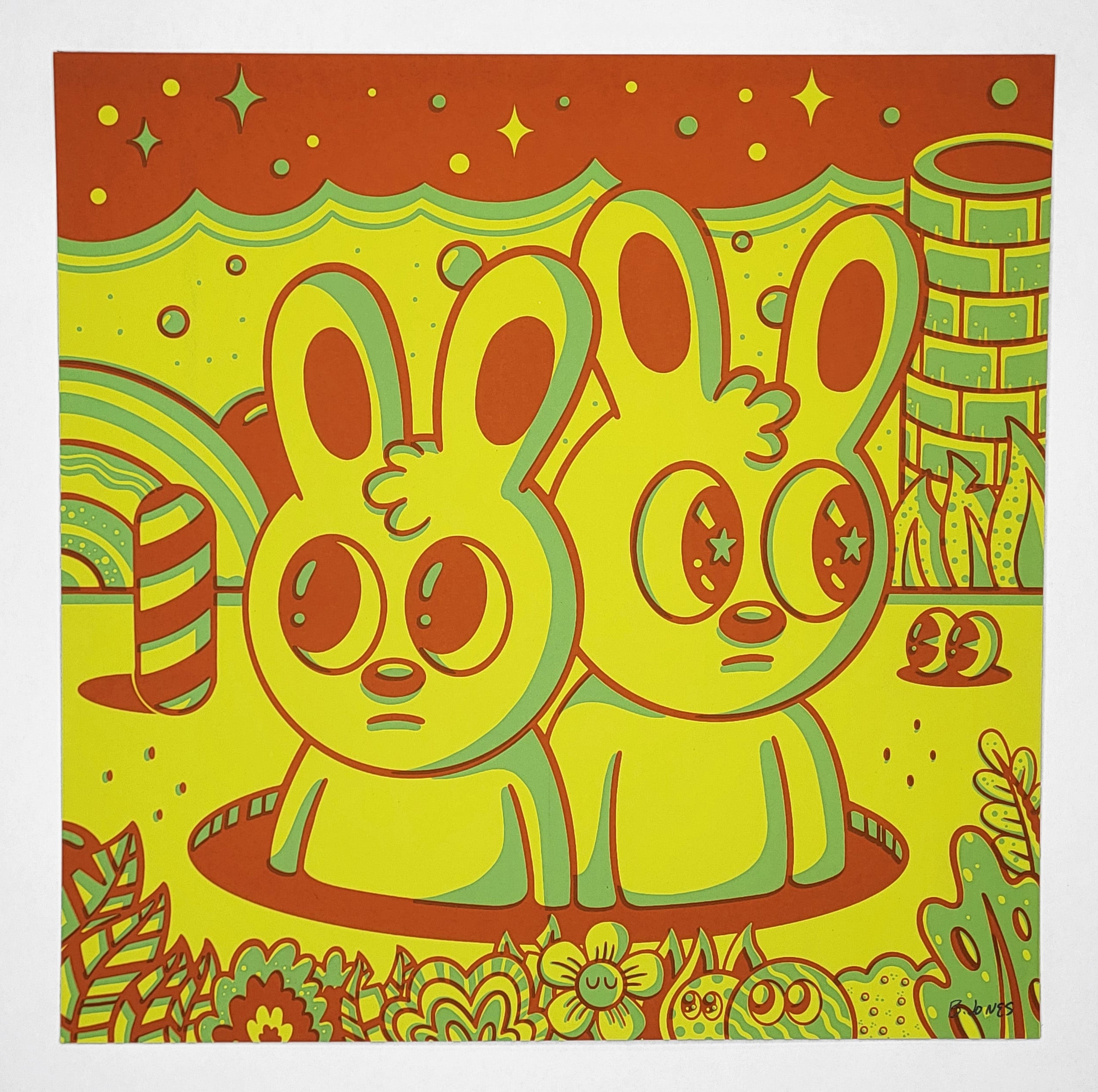 "Neon Yellow and Green #36" by Blake Jones