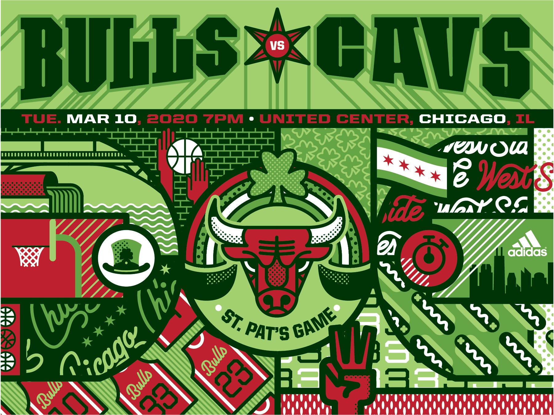 Chicago Bulls St. Patrick's Day Game by Delicious Design League – ALL STAR  PRESS