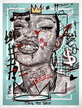 Load image into Gallery viewer, &quot;This Ain&#39;t Free&quot; Hand Embellished 1 by Dwight White
