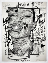 Load image into Gallery viewer, &quot;This Ain&#39;t Free&quot; Hand Embellished 4 by Dwight White
