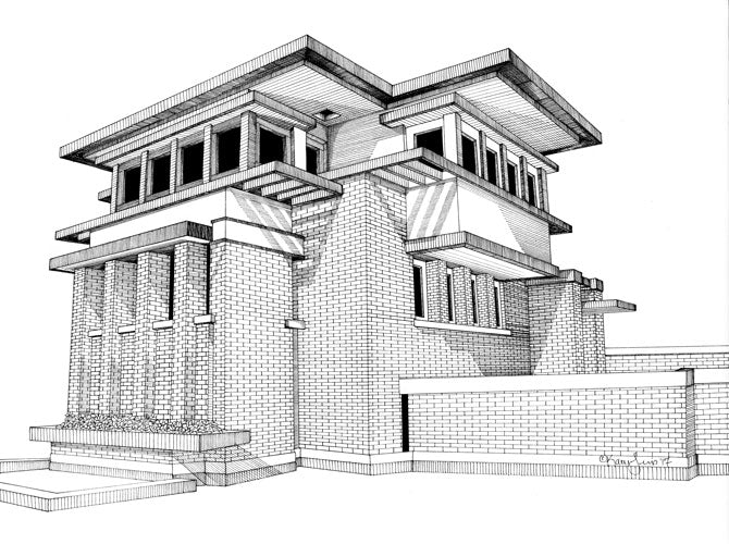 Emil Bach House Print by Kate Lewis