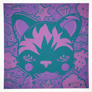 "Cat Purple and Purple #29" by Elloo