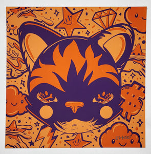 "Cat Orange and Orange #37" by Elloo