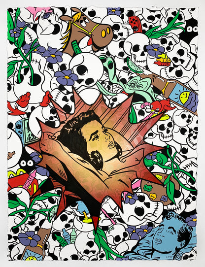 "A Noble Stead, A Boy Asleep, & A Box of Crayons" Hand Embellished 1 by Griffin Goodman