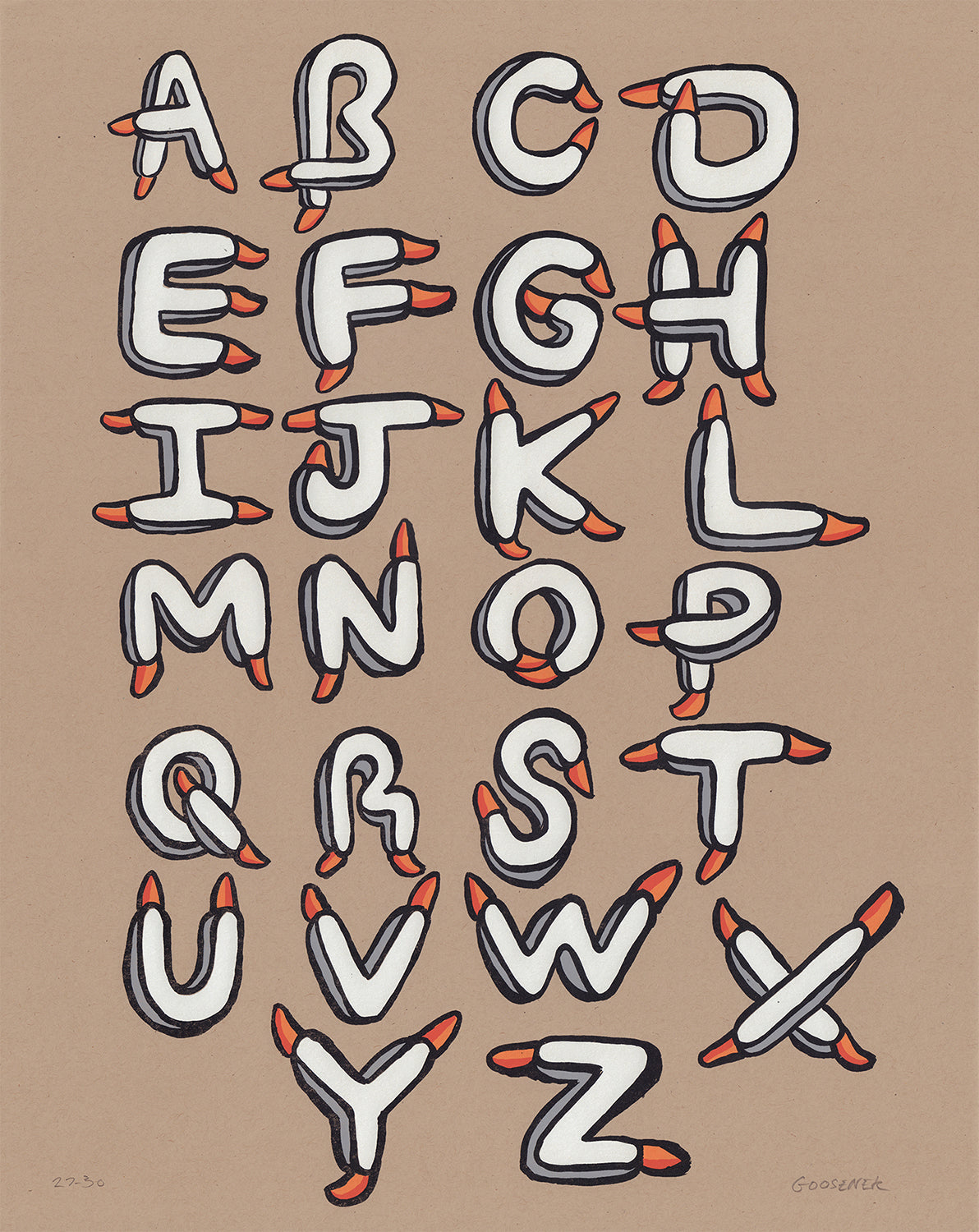 "Goosenek Alphabet" by Goosenek