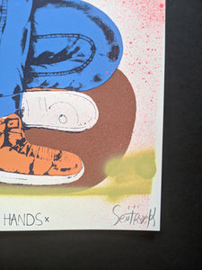 "Father Stretch My Hands" Hand Embellished 4 by Sentrock