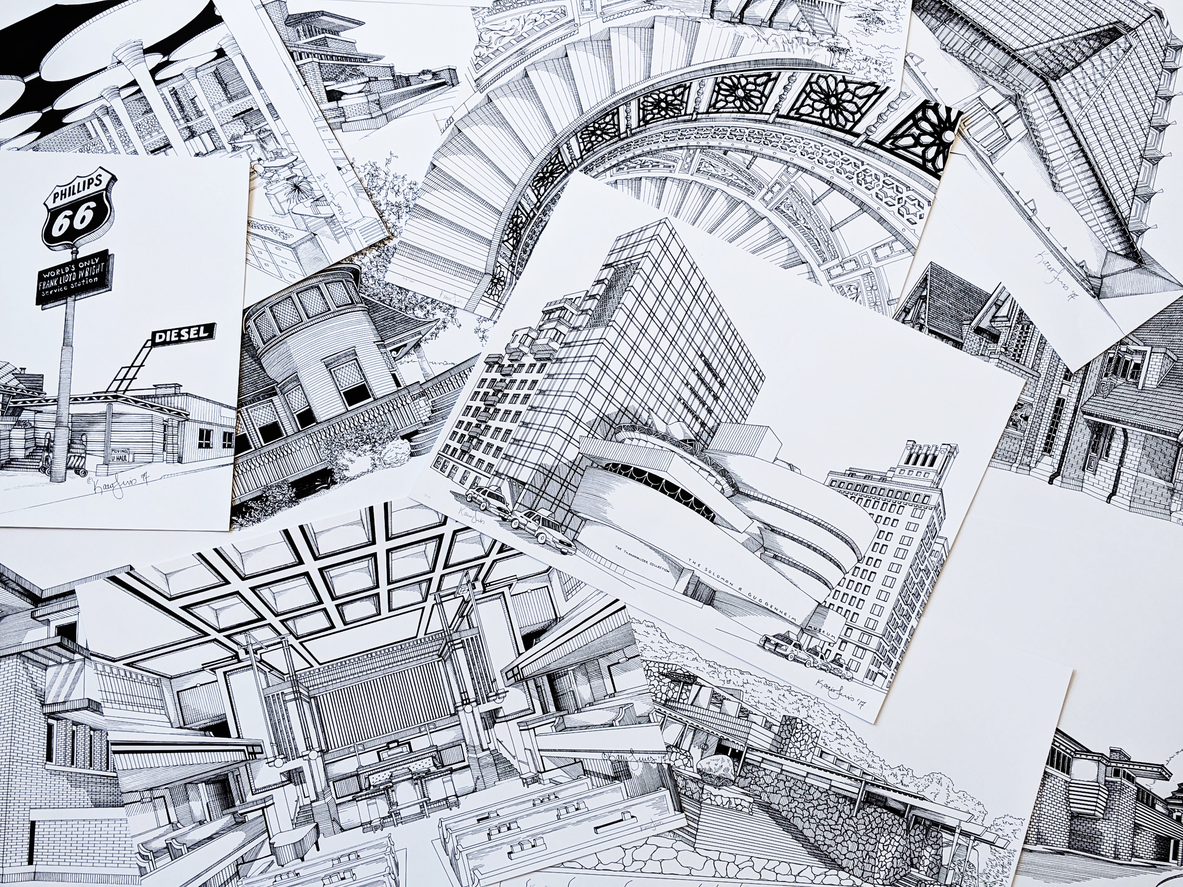 Kate Lewis: Frank Lloyd Wright Print Package