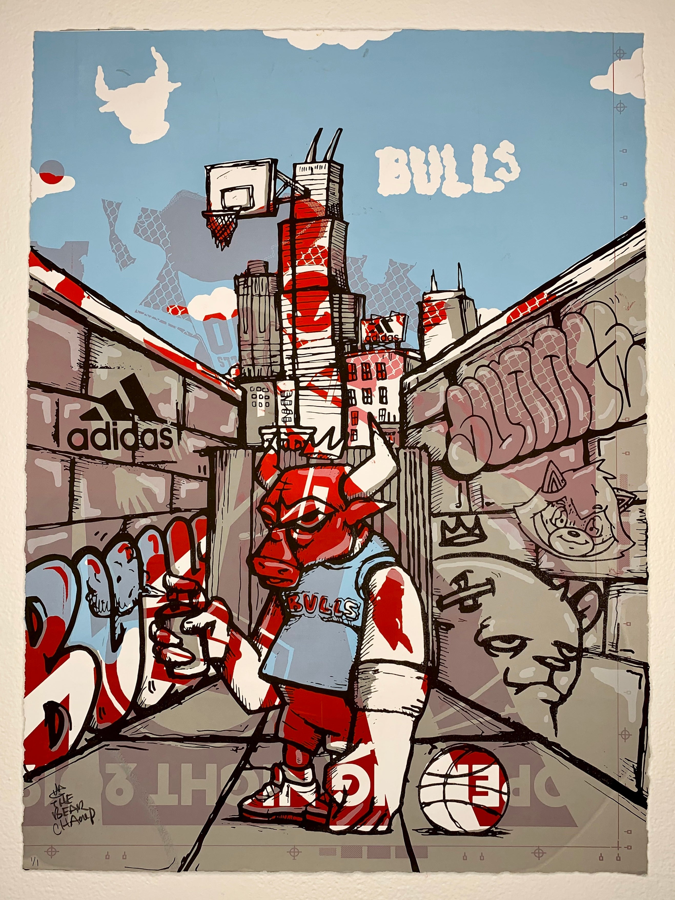 "Reimagined Bulls Test Print 6" by JC Rivera