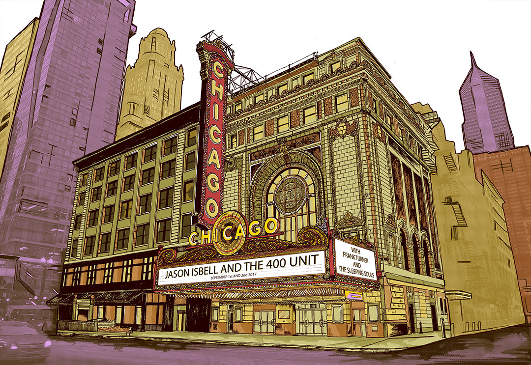 Jason Isbell & The 400 Unit at Chicago Theater 2017 Print by Fugscreens Studios