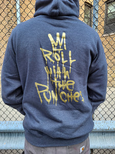 "Roll With the Punches" Hoodie by JC Rivera (Heather Grey)