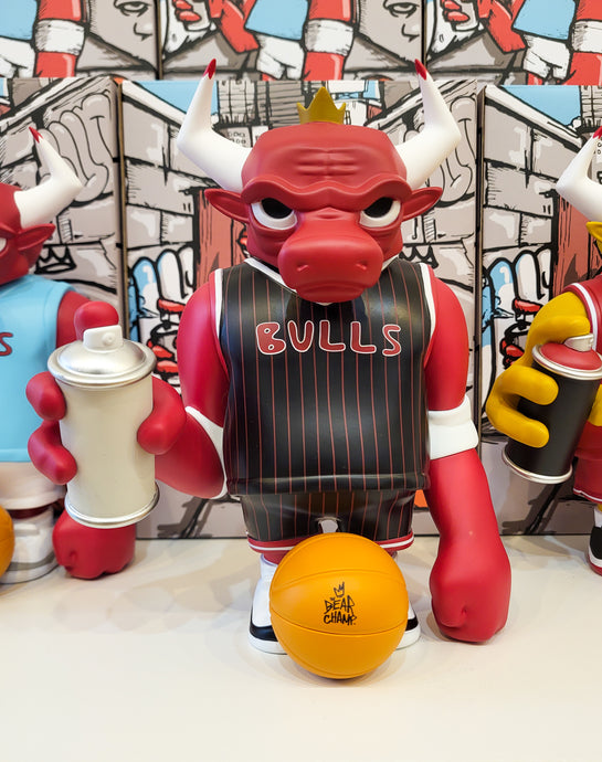 Chicago Bulls Benny The Bull Cartoon T-Shirt from Homage. | Ash | Vintage Apparel from Homage.