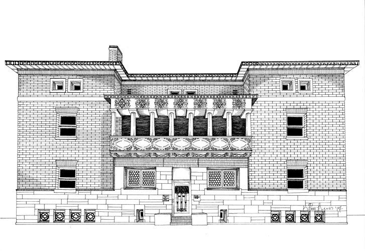 James Charnley Residence Print by Kate Lewis