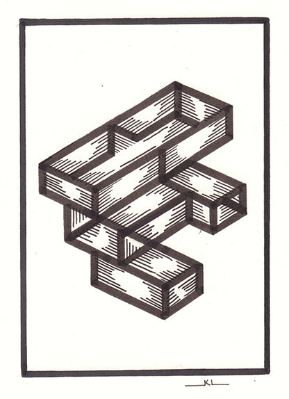 Nothing Is Impossible Original Drawings Set of 4 by Kate Lewis