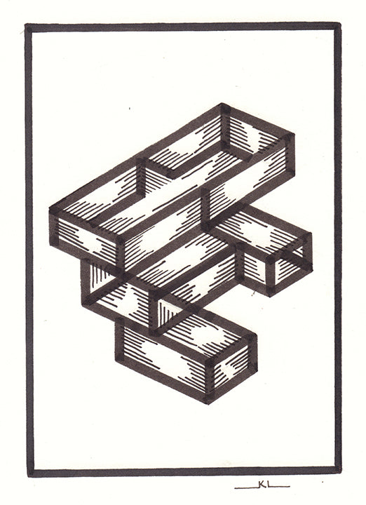 Nothing Is Impossible Original Drawings Set of 4 by Kate Lewis