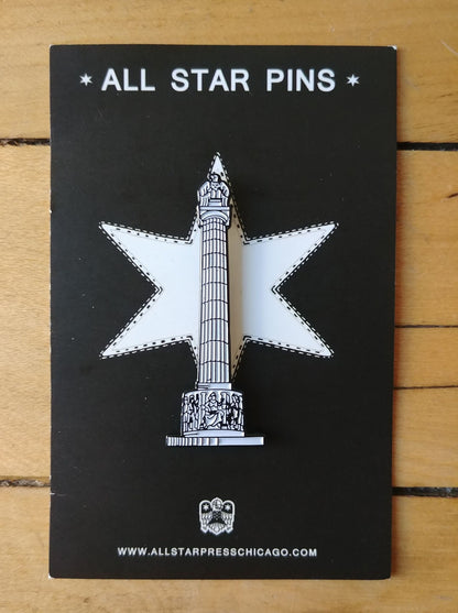 Logan Square Monument Pin by Kate Lewis