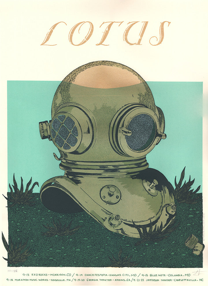 "Lotus (Underwater) Poster - Tour 2013" by Zissou Tasseff-Elenkoff