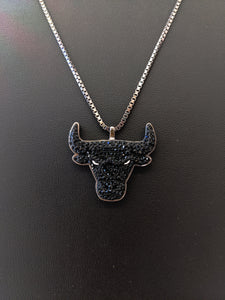 "Black Bulls Crystal Pendant" by Dan Life