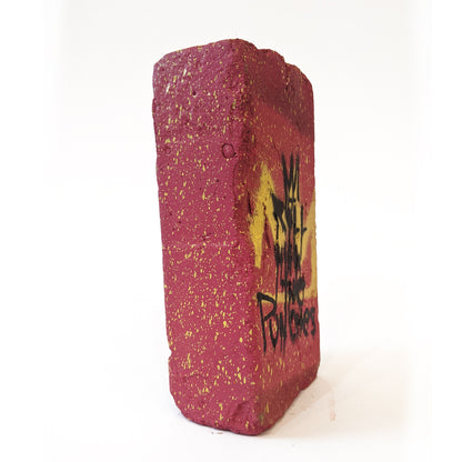 "Hand Embellished Pink Brick 4" by JC Rivera