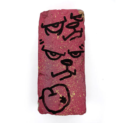 "Hand Embellished Pink Brick 4" by JC Rivera