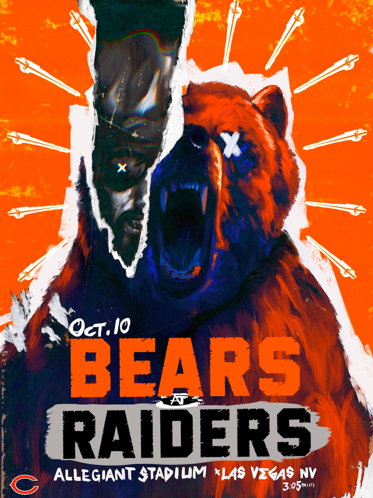 Game 5: "Official Bears Vs. Raiders" by Oscar Joyo