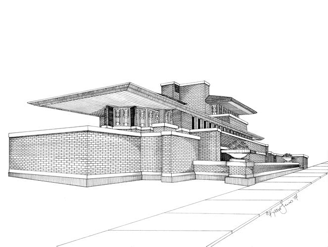 Robie House Print by Kate Lewis