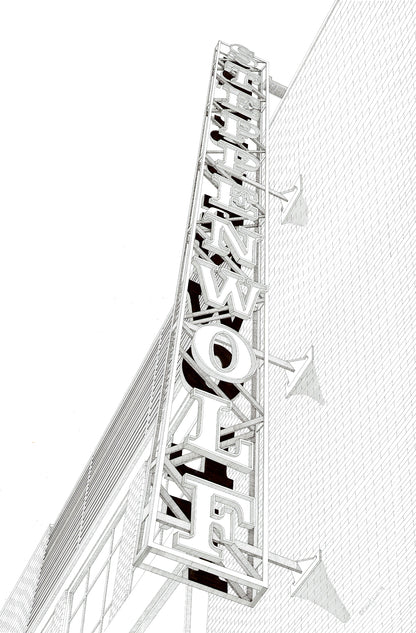 Steppenwolf Theatre Print by Kate Lewis