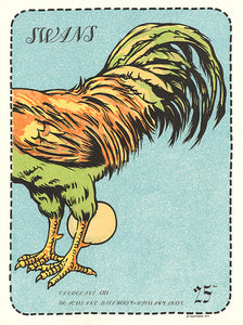 "Swans Poster - Gold Egg 2013" by Zissou Tasseff-Elenkoff