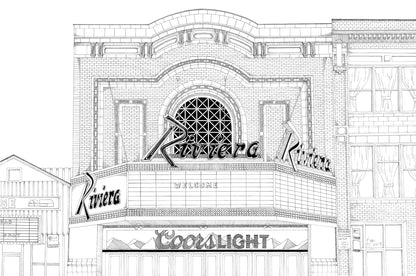 The Riviera Theatre Print by Kate Lewis