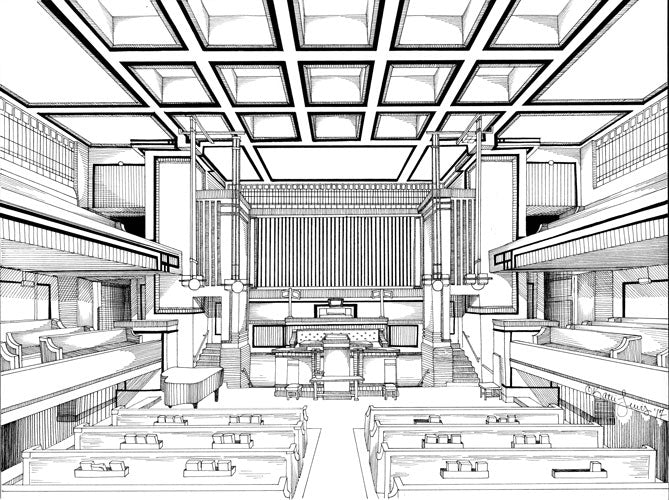 Unity Temple Print by Kate Lewis