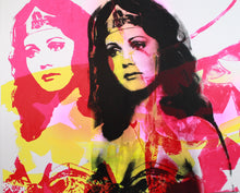 Load image into Gallery viewer, &quot;Wonder Woman Pink &amp; Yellow // Loaded Guns 2 Exclusive&quot; by Tararchy

