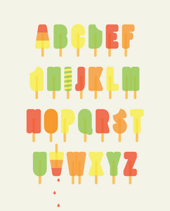 "Alphabet Popsicles" by Sean Mort