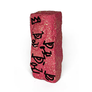 "Hand Embellished Pink Brick 1" by JC Rivera