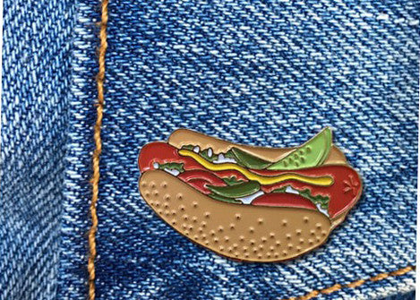 "Hotdog" Pin by The Found