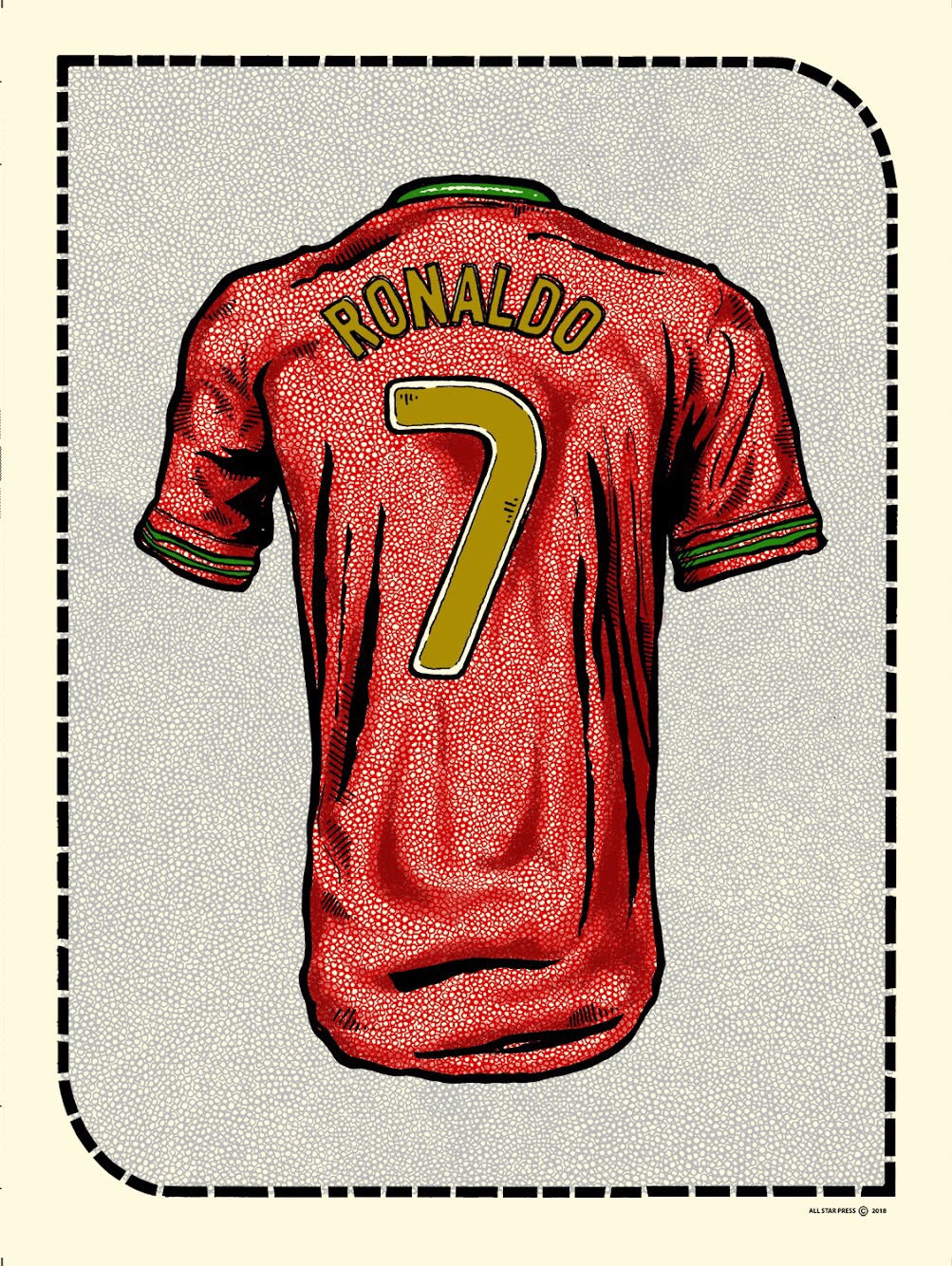 "Ronaldo - Portugal Jersey" by Zissou Tasseff-Elenkoff