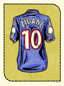 "Zidane - France Jersey" by Zissou Tasseff-Elenkoff