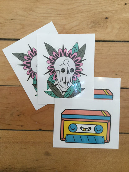 "Skull and Cassette" by Blake Jones X Michelle Wanhala