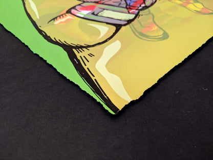 "Chicago Gloves Test Print: MJ Green" by JC Rivera
