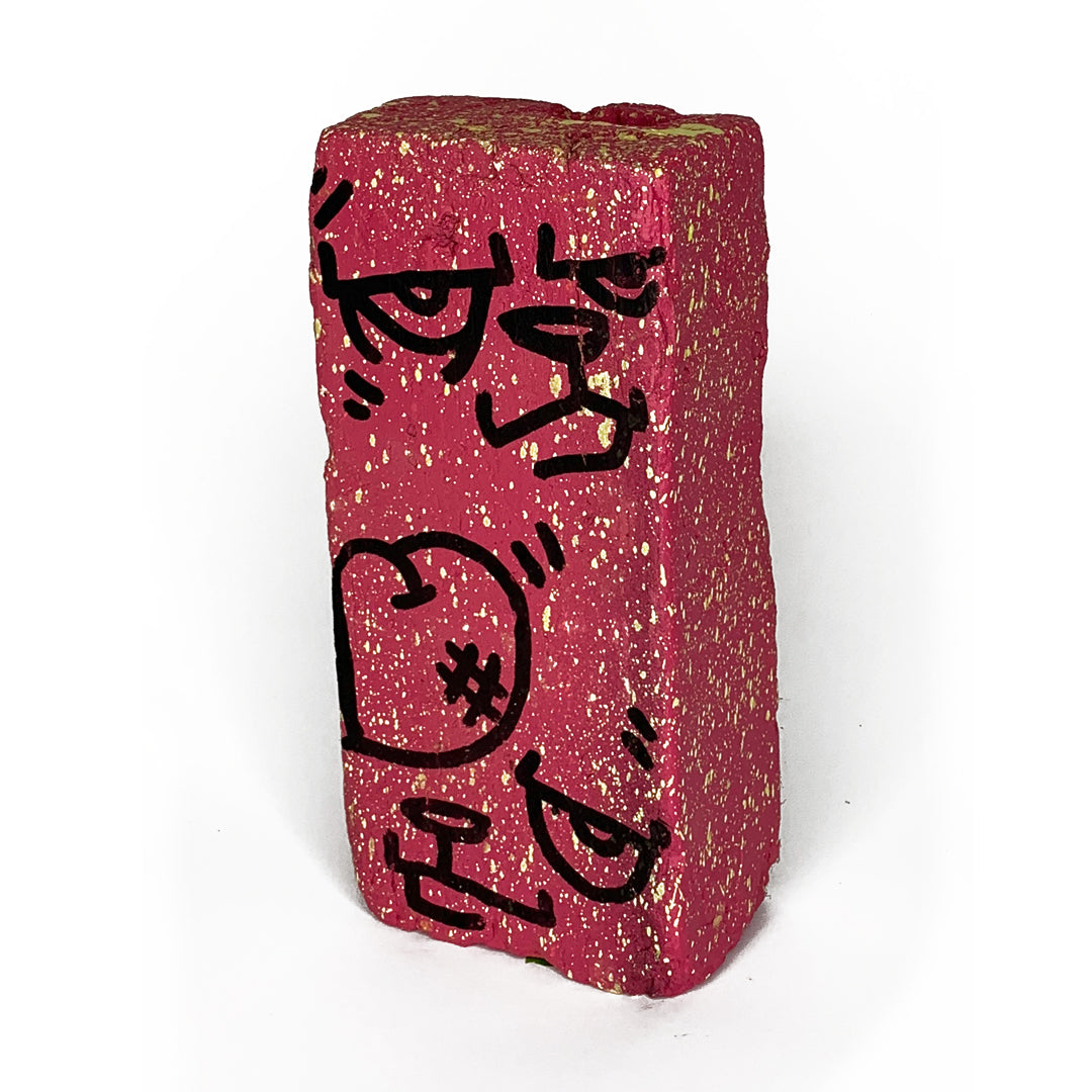 "Hand Embellished Pink Brick 2" by JC Rivera