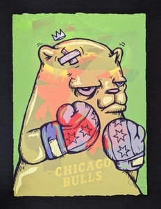 "Chicago Gloves Test Print: Chicago Bulls Purple" by JC Rivera