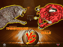 Load image into Gallery viewer, &quot;Chicago Bulls Exclusive: Timberwolves VS Bulls&quot; by Zissou Tasseff-Elenkoff
